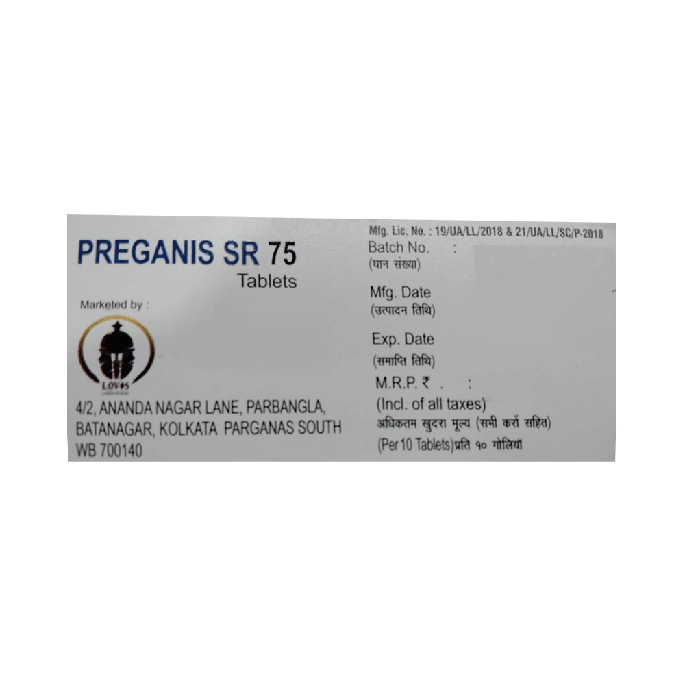 Preganis SR 75 Tablet - Image 3