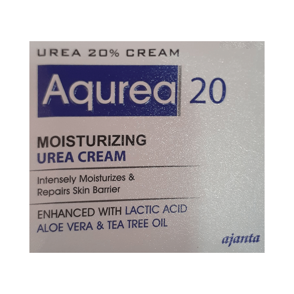 Aqurea 20 Moisturizing Urea Cream with Lactic Acid, Aloe Vera & Tea Tree Oil - Image 1