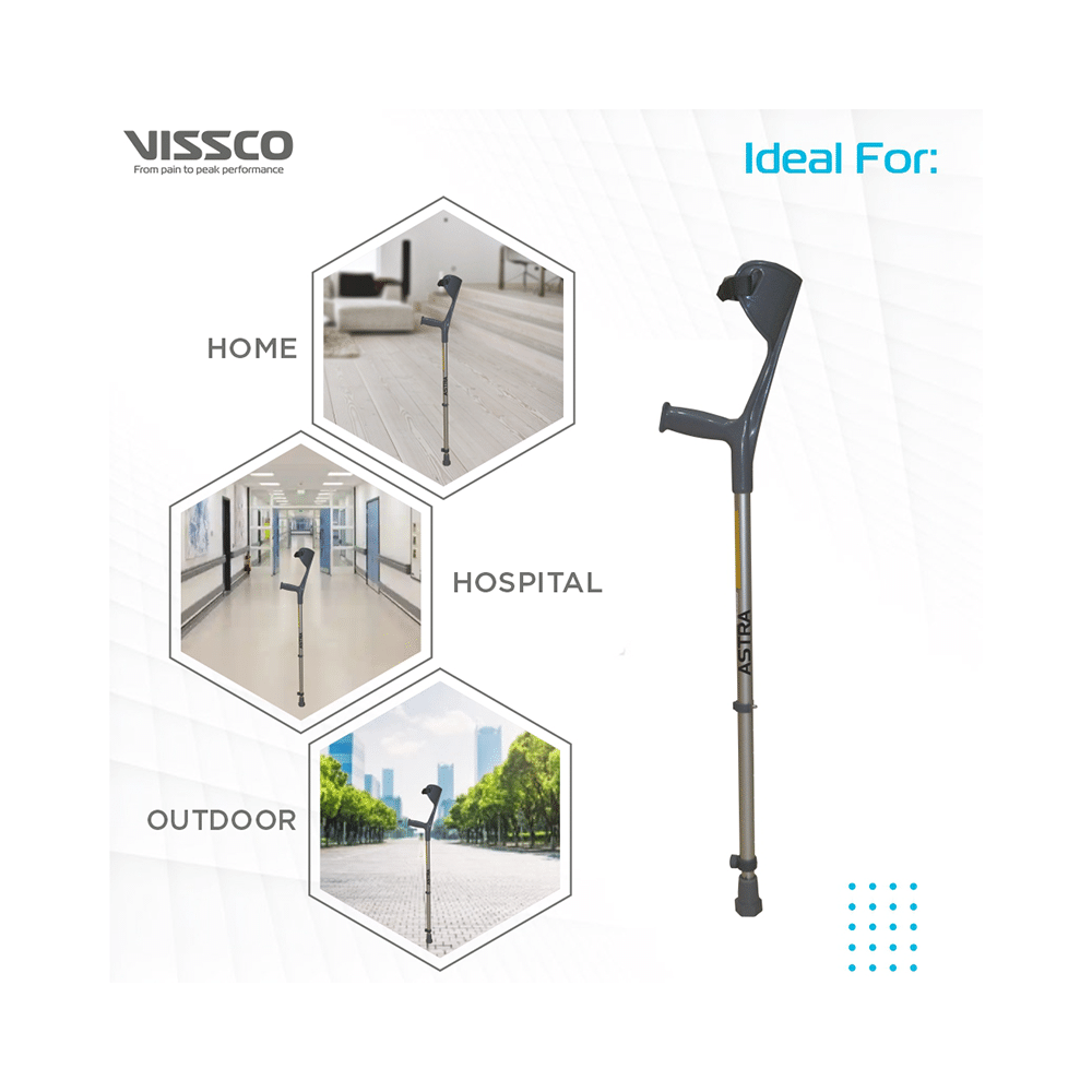Vissco 0904CA Fixed Handle Astra Max Elbow Crutch Universal - Image 6