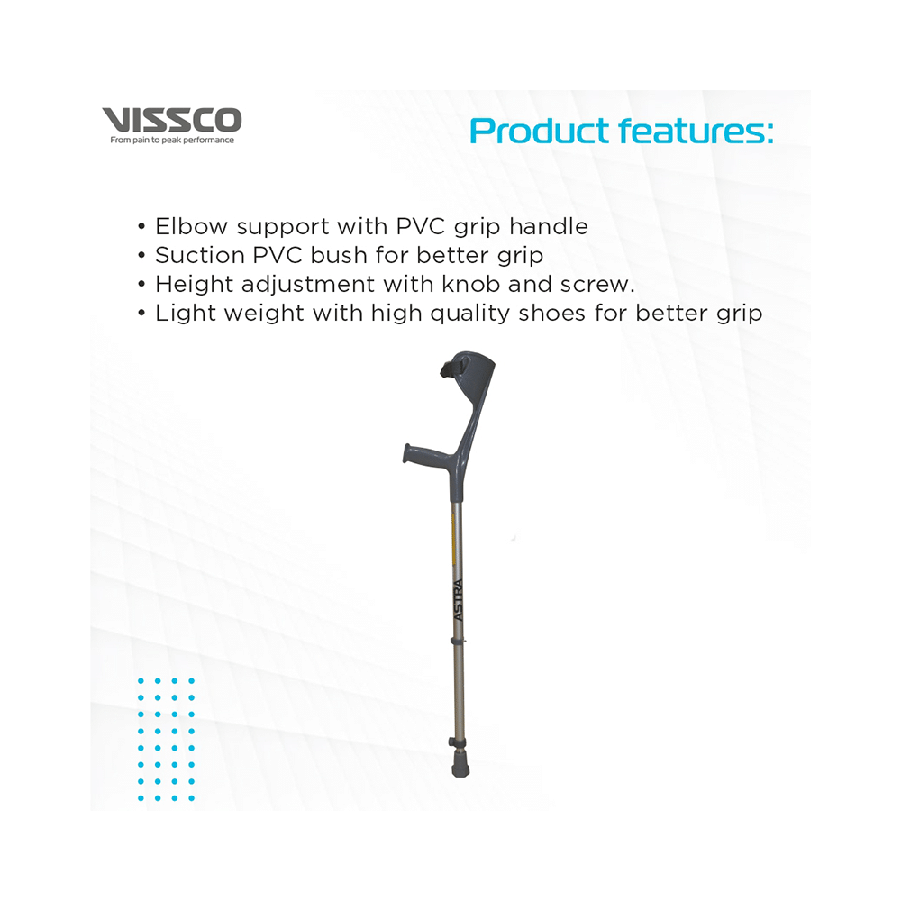 Vissco 0904CA Fixed Handle Astra Max Elbow Crutch Universal - Image 4