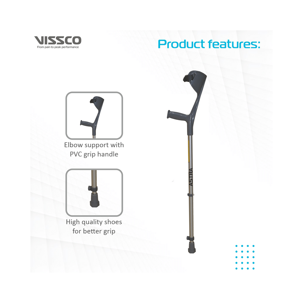 Vissco 0904CA Fixed Handle Astra Max Elbow Crutch Universal - Image 3