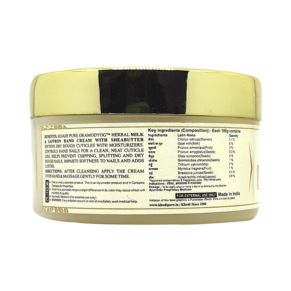 Khadi Pure Herbal Milk & Saffron Hand Cream with Sheabutter - Image 2