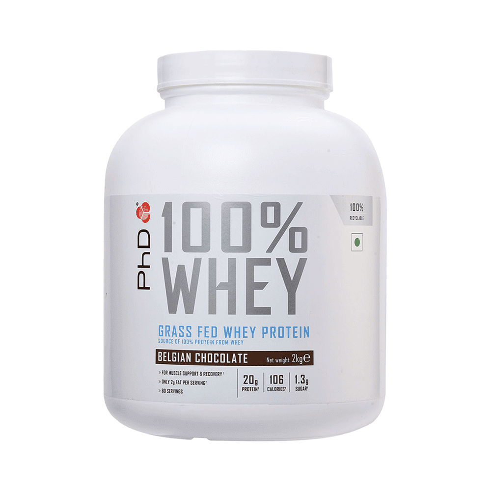 PHD 100% Grass Fed Whey Protein Belgian Chocolate