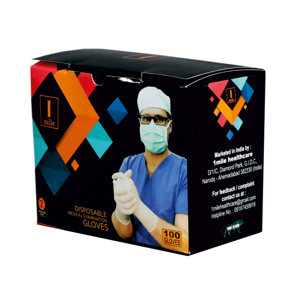 1Mile Disposable Medical Examination Glove Medium - Image 1