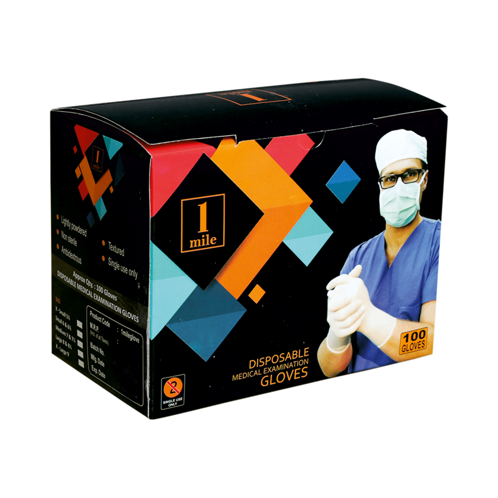 1Mile Disposable Medical Examination Glove Medium - Image 3