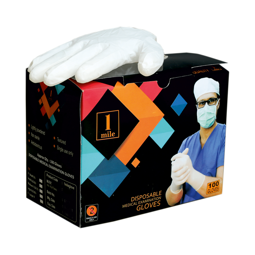 1Mile Disposable Medical Examination Glove Medium - Image 2