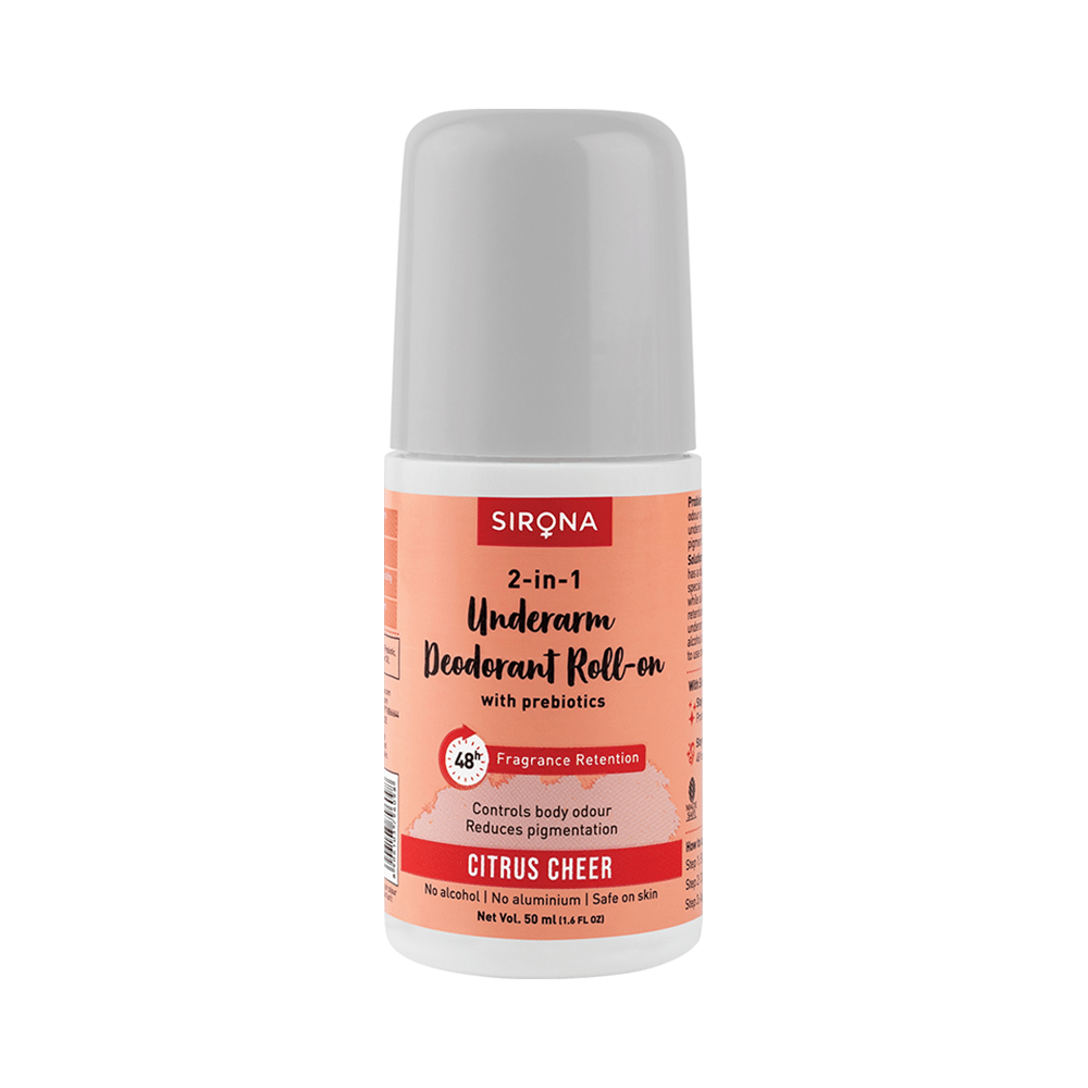 Sirona 2 in 1 Underarm Deodorant Roll-On Citrus Cheer