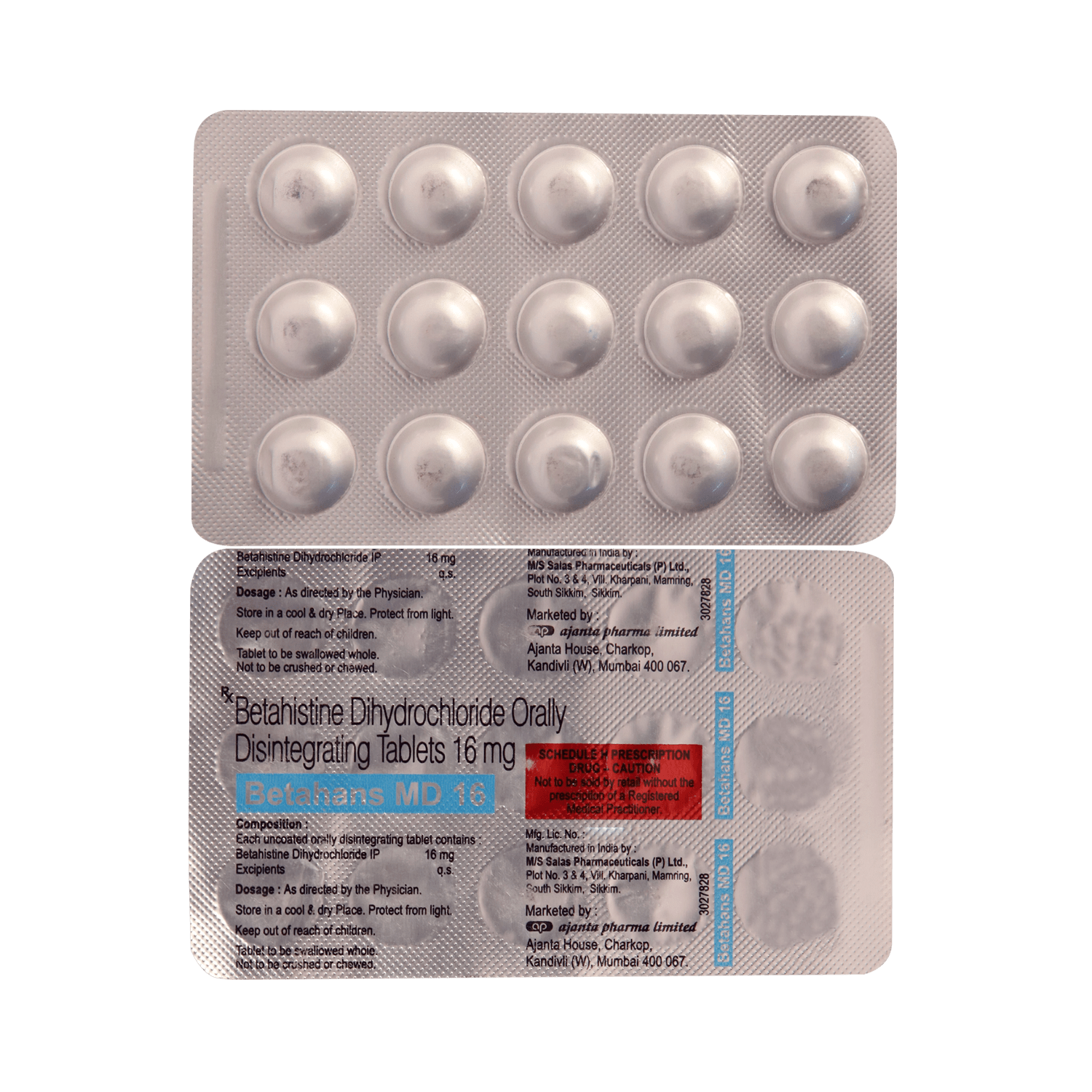 Betahans 16mg Tablet - Image 1