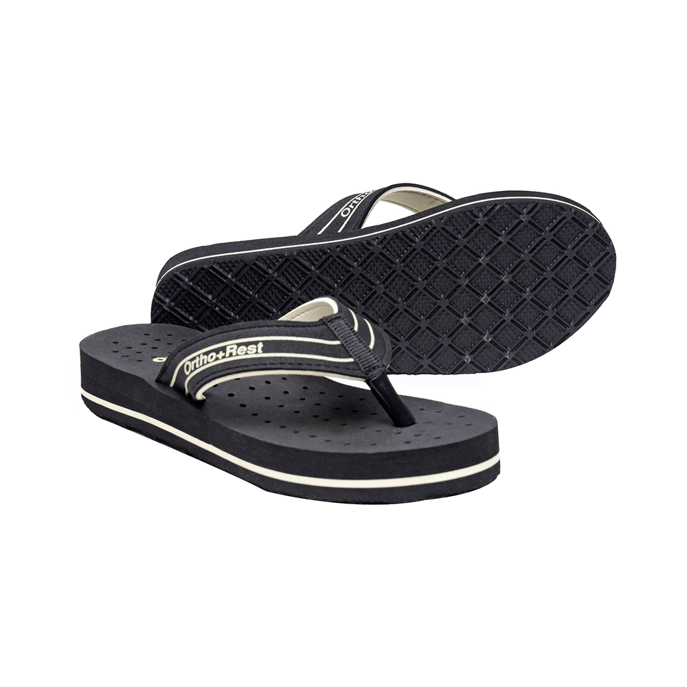 Ortho + Rest L331 Extra Soft Flip Flop Orthopedic Slippers for Women & Girls Black 5 - Image 3