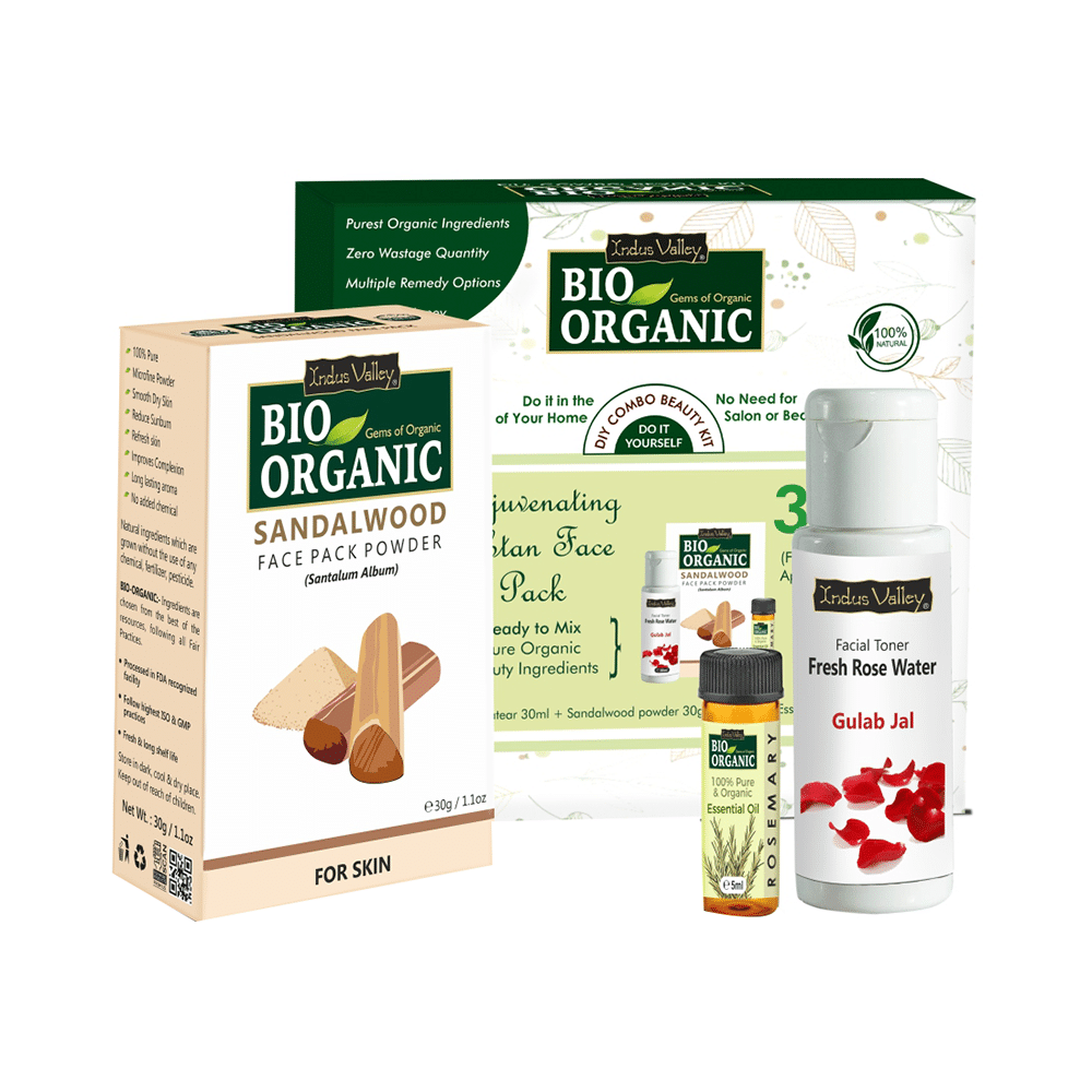 Indus Valley Bio Organic Rejuvenating Ubtan Face Pack DIY Combo Beauty Kit