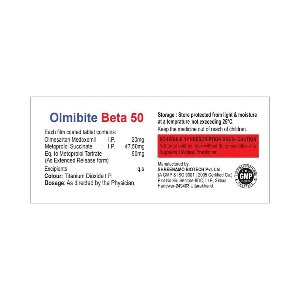Olmibite Beta 50 Tablet ER - Image 2
