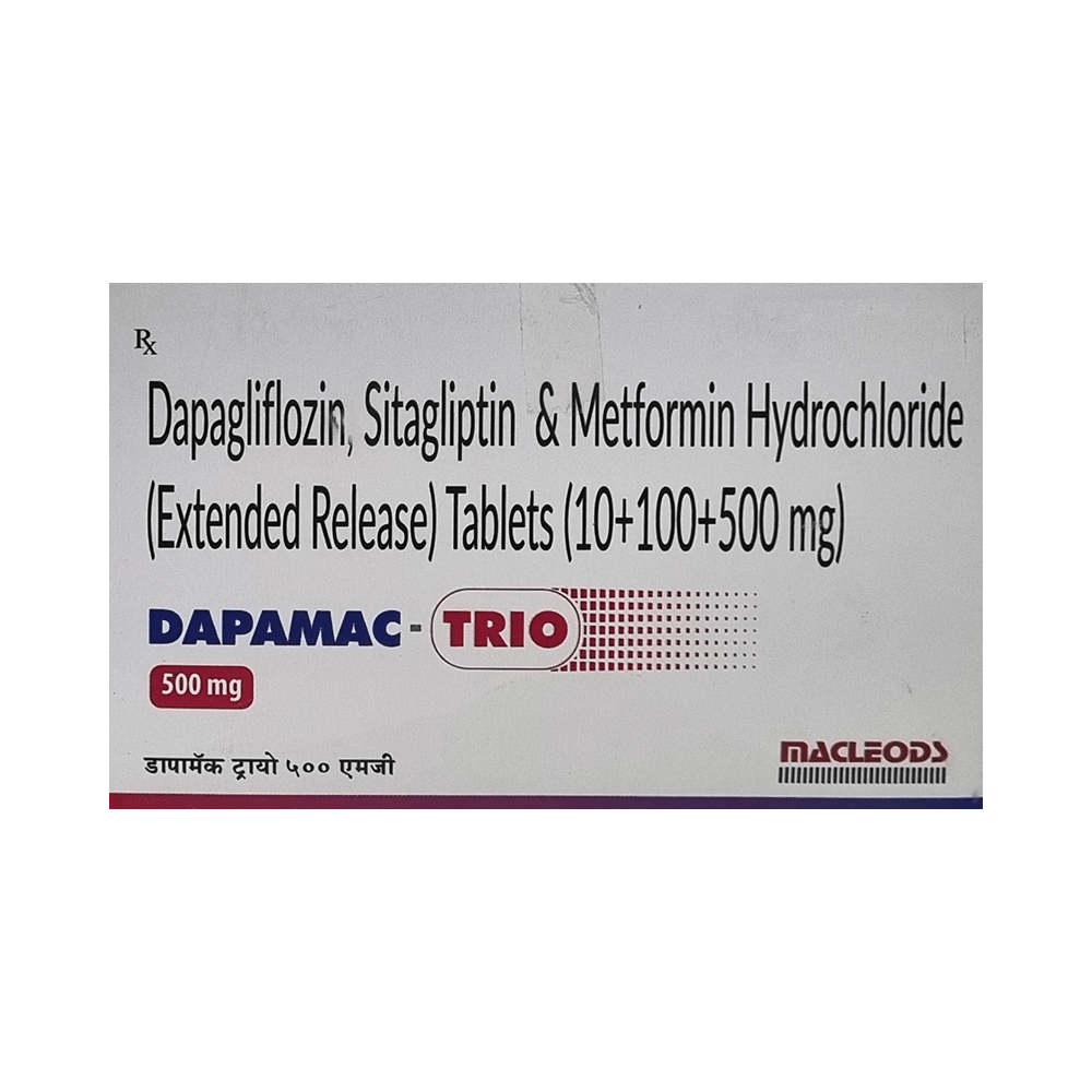 Dapamac Trio 10mg/500mg/100mg Tablet - Image 1