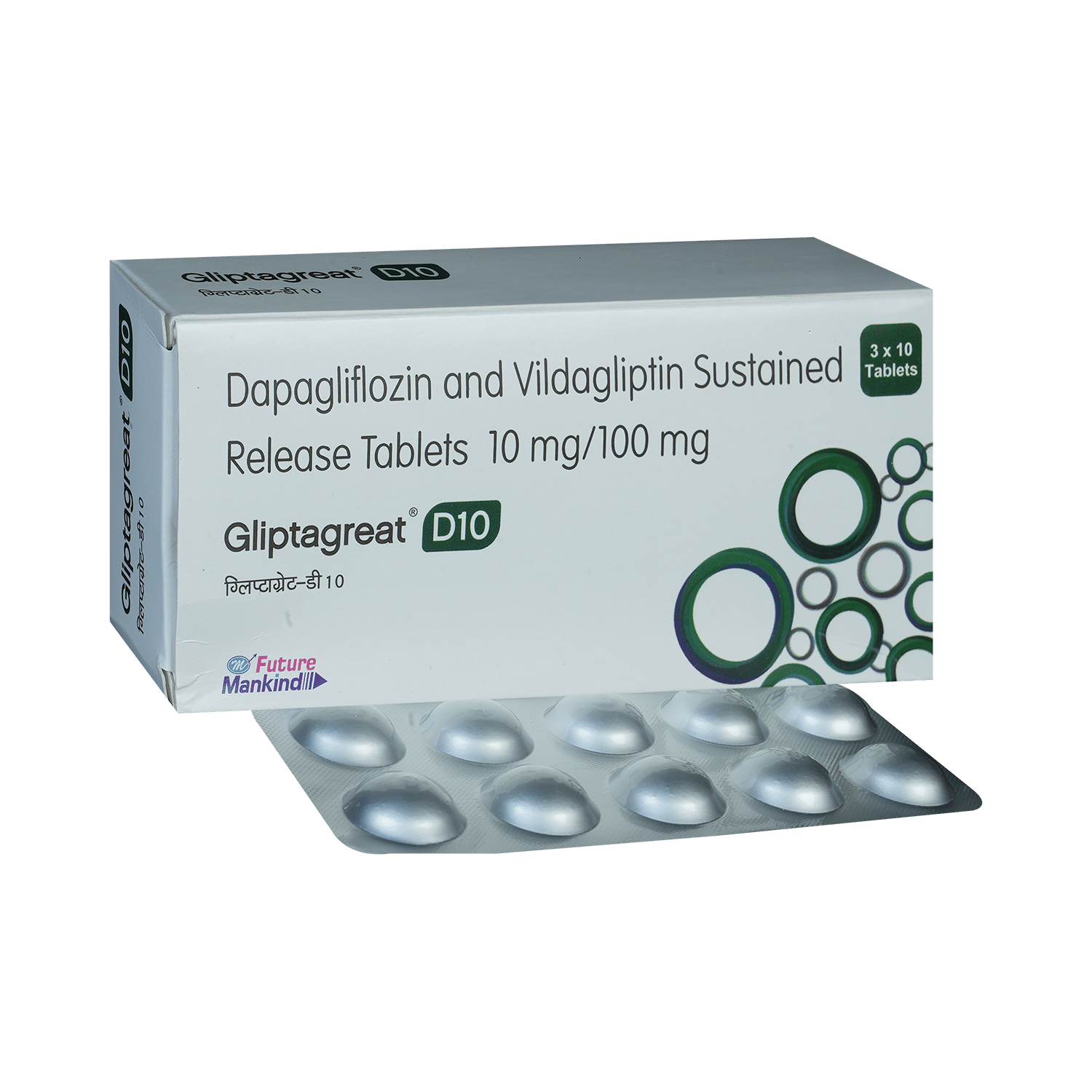 Gliptagreat D 10mg/100mg Tablet - Image 1