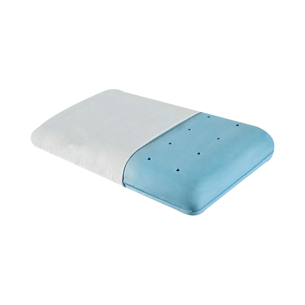 The White Willow Orthopedic Cooling Gel Memory Foam Pillow Queen Size Off White - Image 1