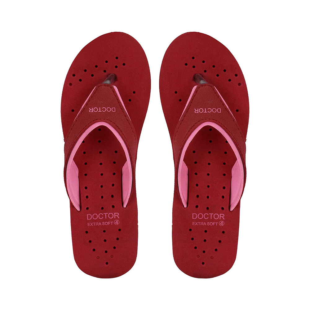 Doctor Extra Soft Ortho Care Orthopaedic Diabetic Pregnancy Comfort Flat Flipflops Slippers For Women 8 UK Pink - Image 1