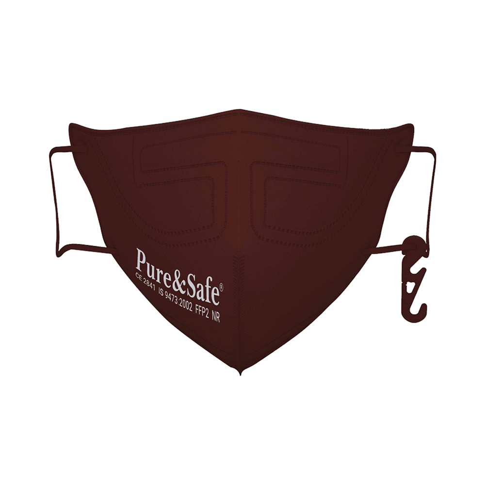 Pure & Safe Fusion Flo 5 Layer Filteration N95 Mask Brown - Image 1
