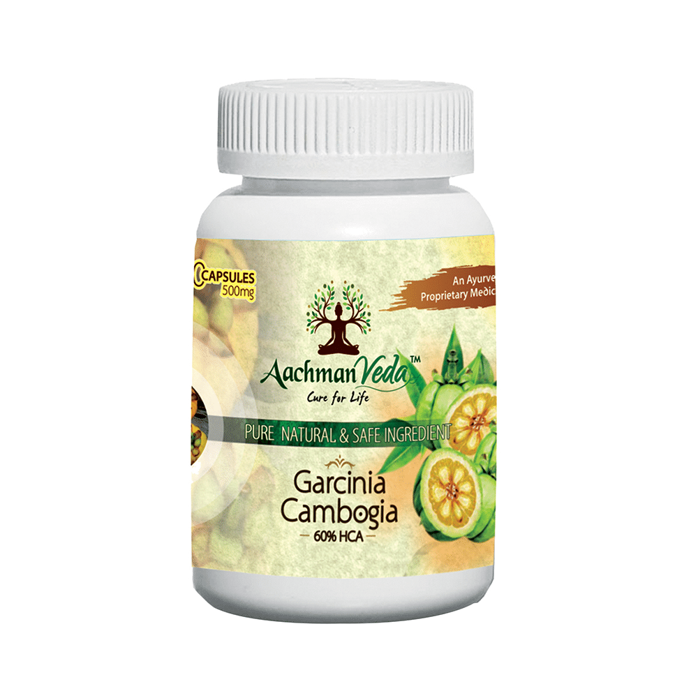 Aachman Veda Garcinia Cambogia 500mg 60% HCA Weight Loss Capsule (60 Each) - Image 1