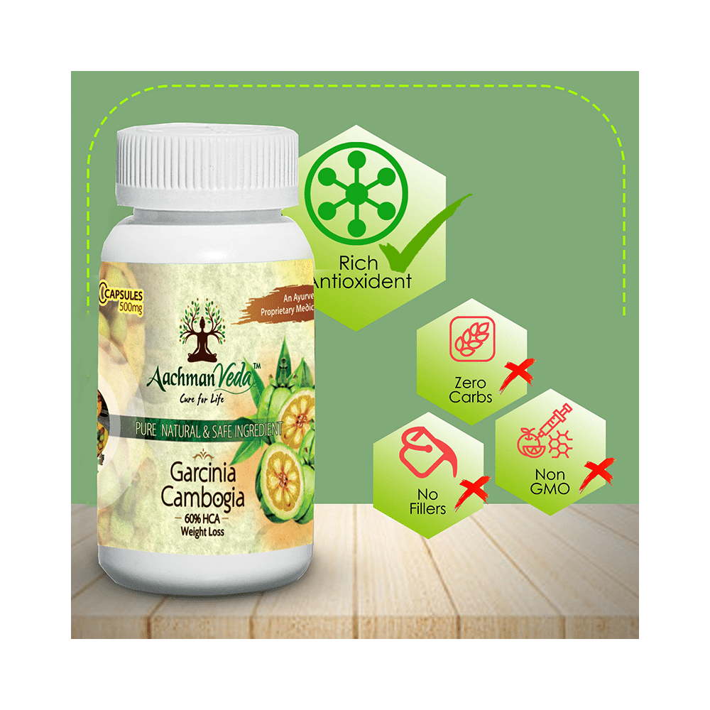 Aachman Veda Garcinia Cambogia 500mg 60% HCA Weight Loss Capsule (60 Each) - Image 7