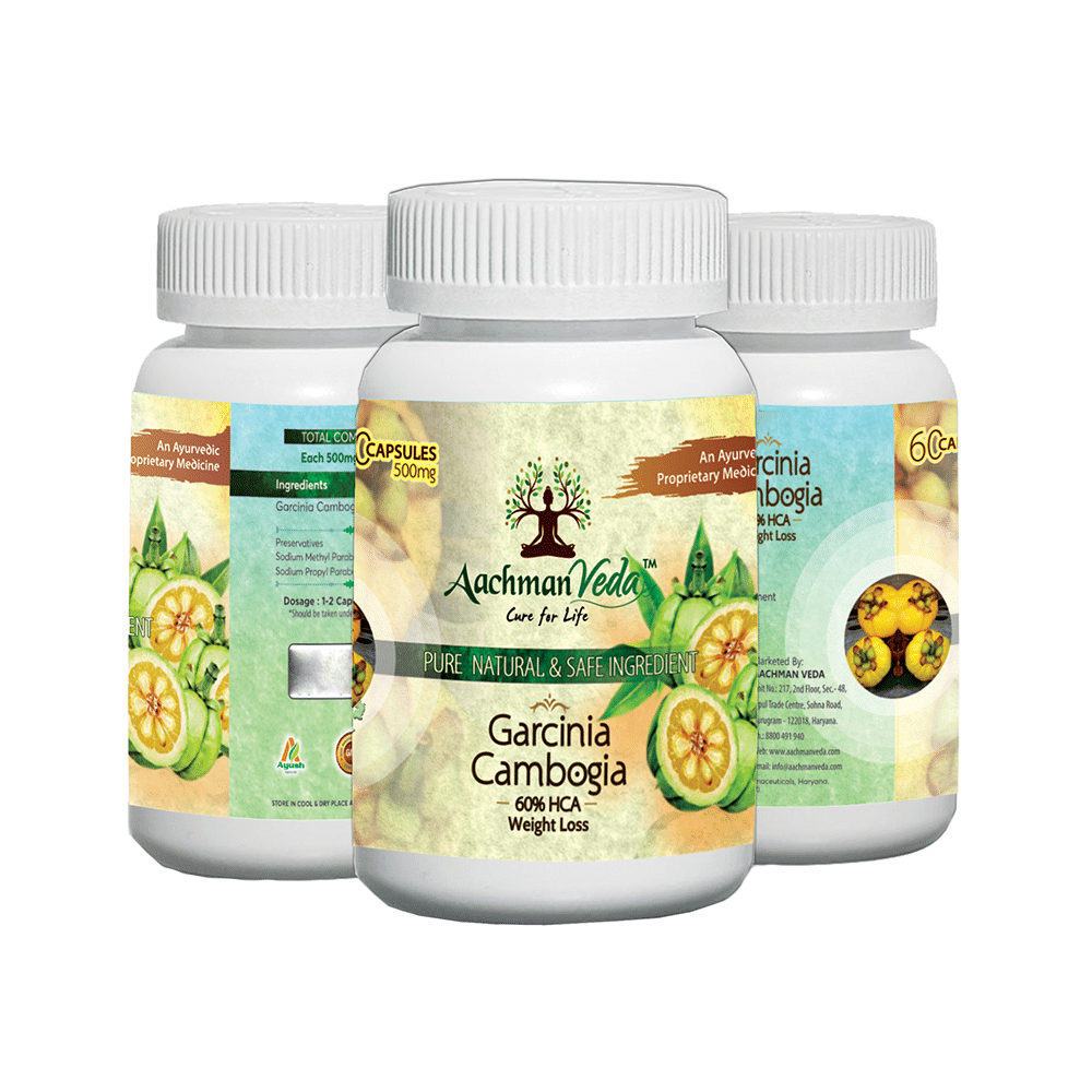 Aachman Veda Garcinia Cambogia 500mg 60% HCA Weight Loss Capsule (60 Each) - Image 4