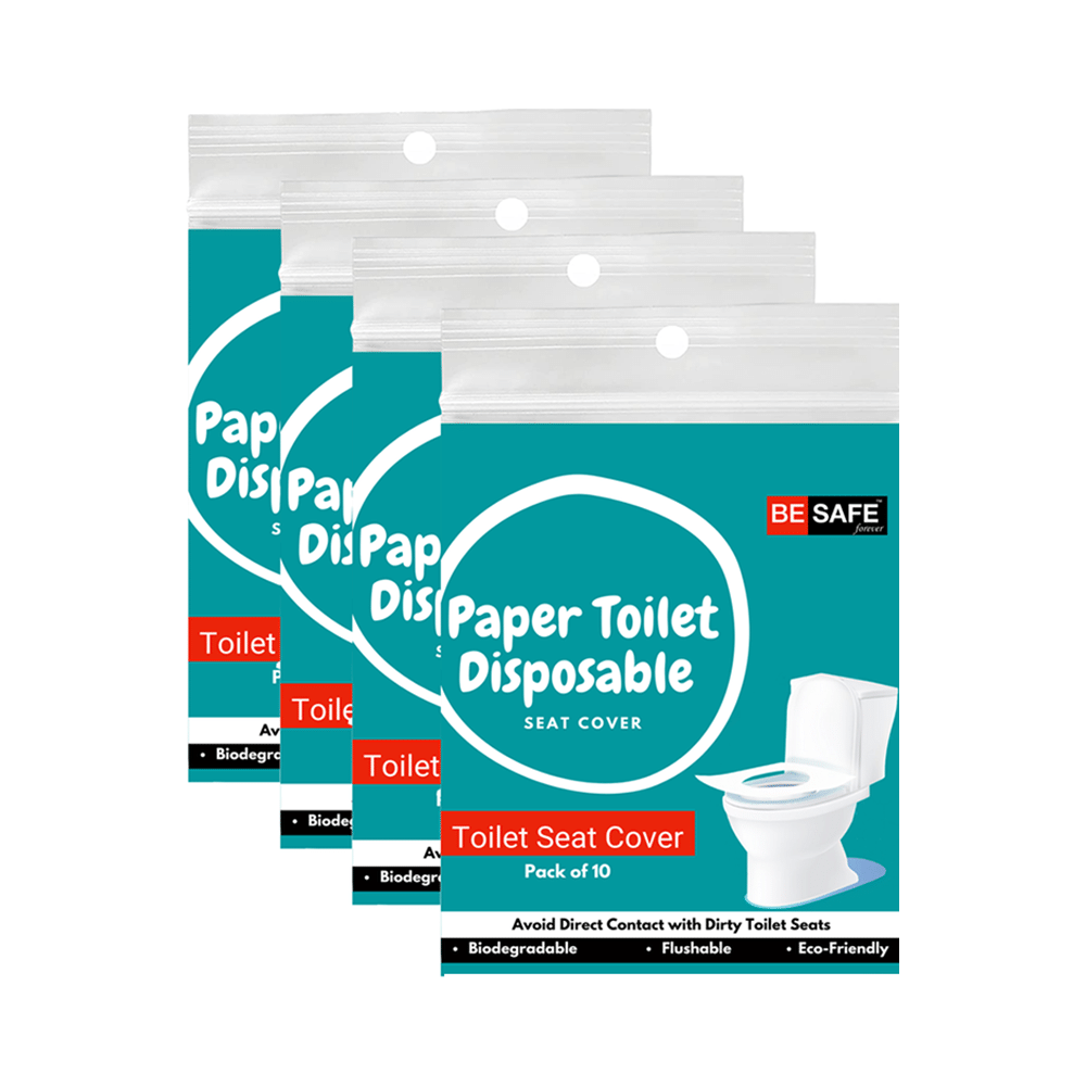 Be Safe Forever Disposable Paper Toilet Seat Cover (10 Each) Blue - Image 1