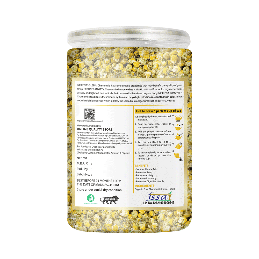 Online Quality Store Combo Pack of Butterfly Pea Flower Herbal Tea & Chamomile Flower Tea (100gm Each) - Image 2