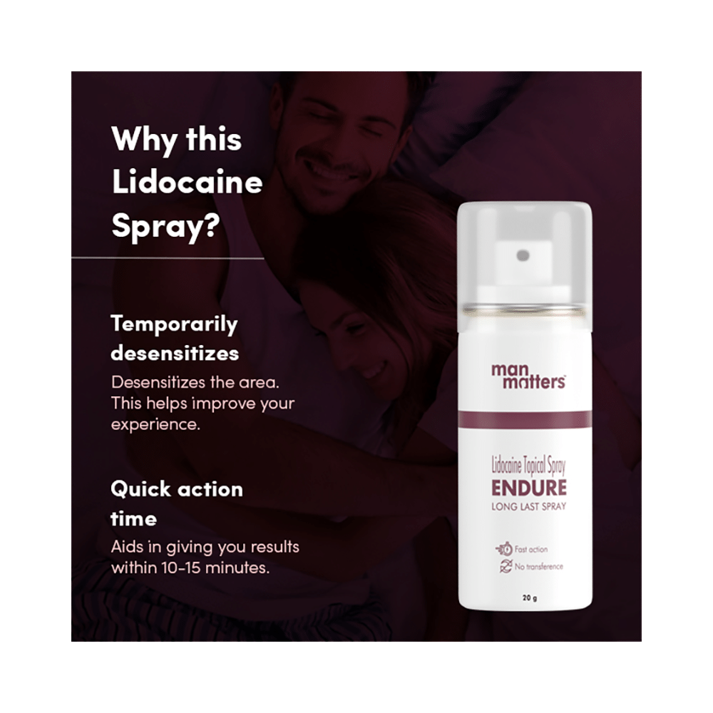 Man Matters Endure Topical Spray with Lidocaine for Long Lasting Performance (20gm Each) - Image 5