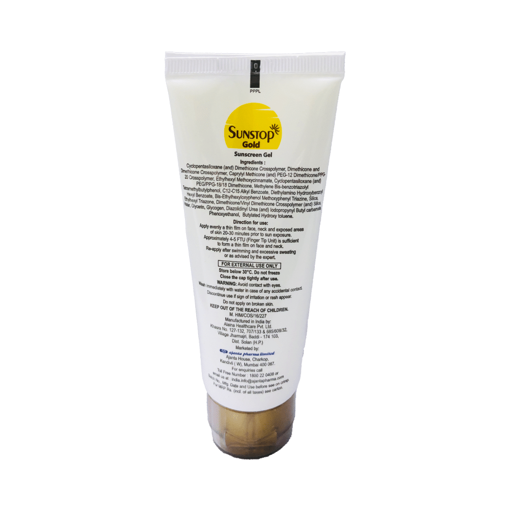 Sunstop Gold Sunscreen Gel SPF 55 PA+++ | Matte-Finish & Sweat/Water-Resistant - Image 5