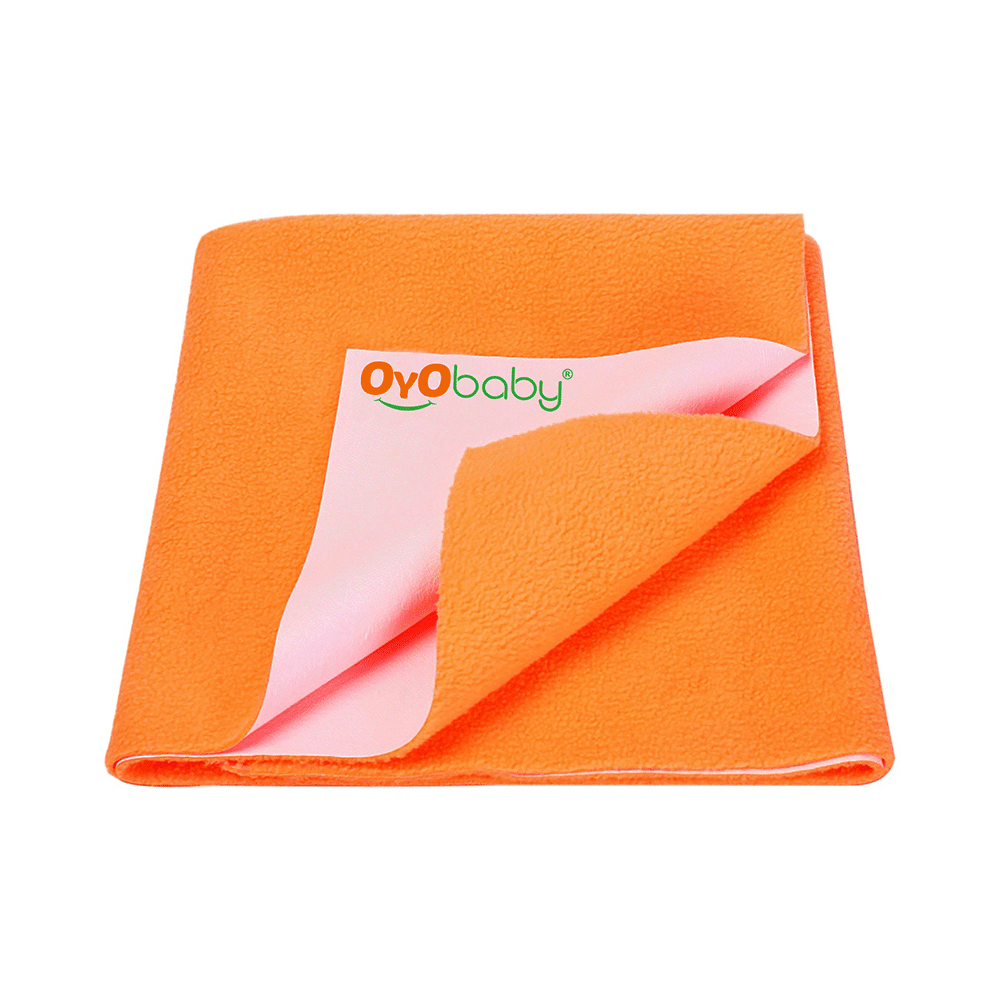 Oyo Baby Bed Protector Dry Sheet Single Bed Peach - Image 1