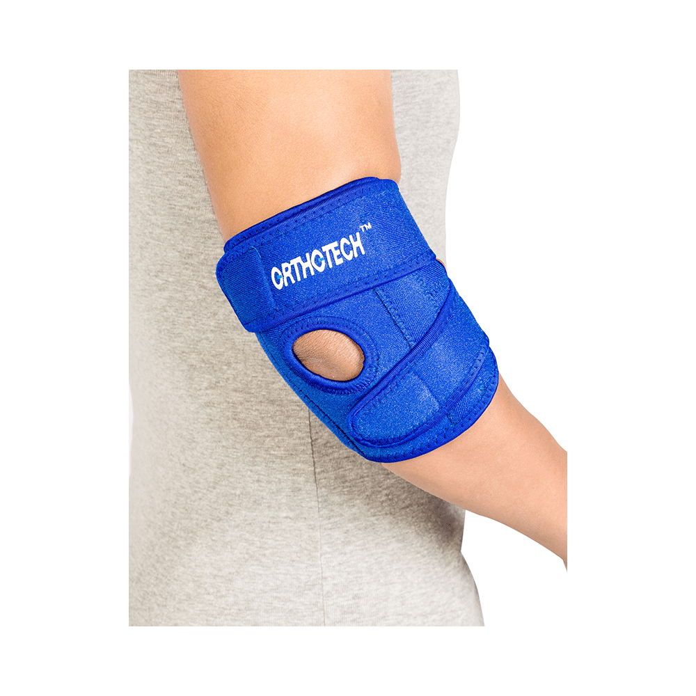 Orthotech OR-3112 Elbow Support with Stays Free Size Blue - Image 1