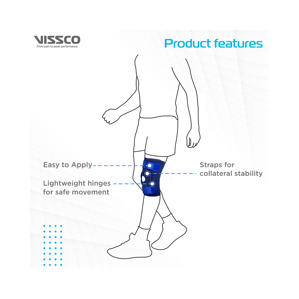 Vissco Core Hinged Patella Knee Brace (Neoprene) XL Grey - Image 6