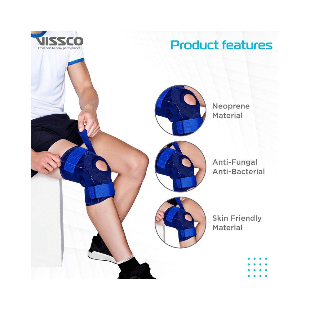 Vissco Core Hinged Patella Knee Brace (Neoprene) XL Grey - Image 5