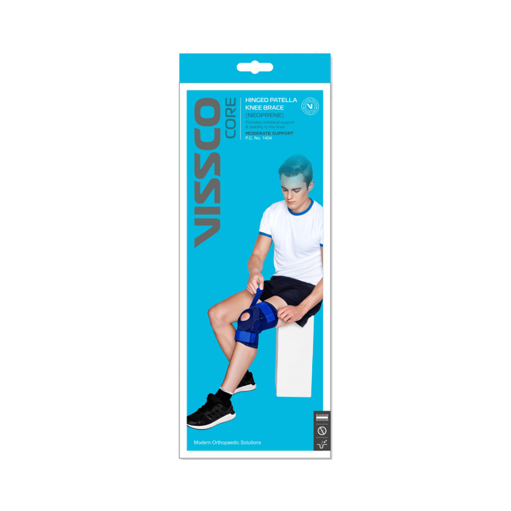 Vissco Core Hinged Patella Knee Brace (Neoprene) XL Grey - Image 2