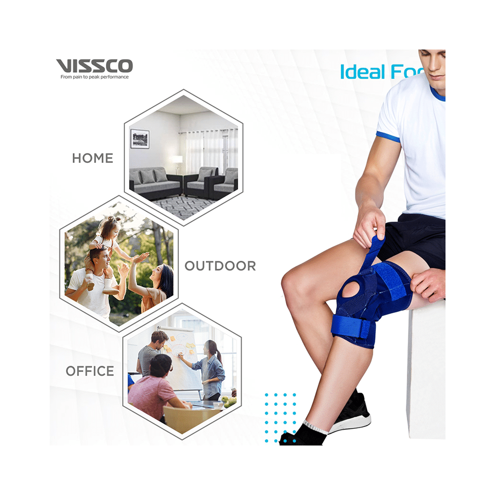 Vissco Core Hinged Patella Knee Brace (Neoprene) XL Grey - Image 4