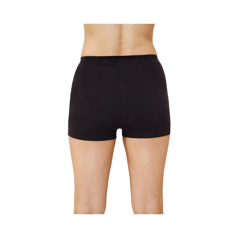 QNIX Boxer Brief Period Underwear Black Large - Image 3