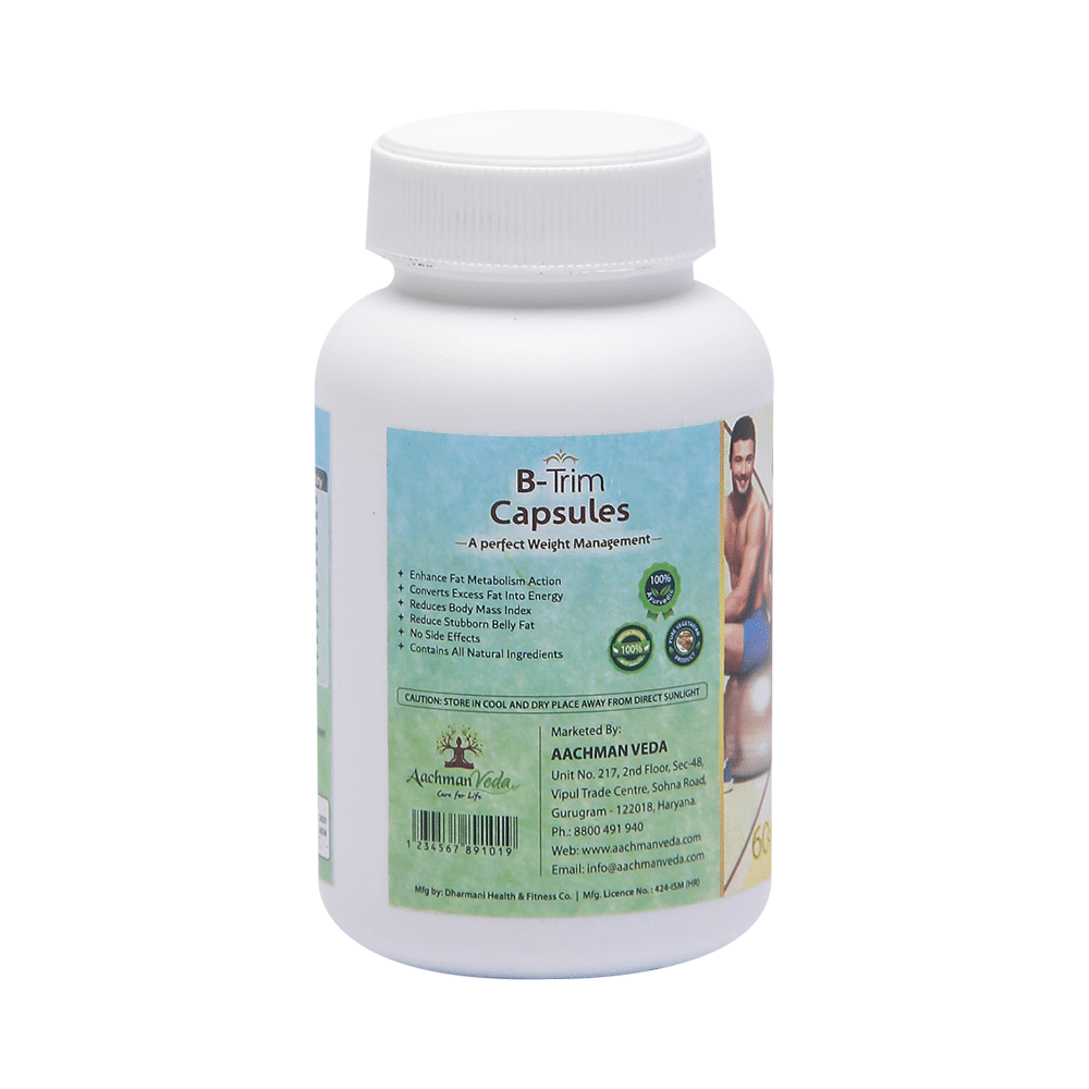 Aachman Veda A Perfect Weight Management B-Trim 500mg Capsule (60 Each) - Image 4