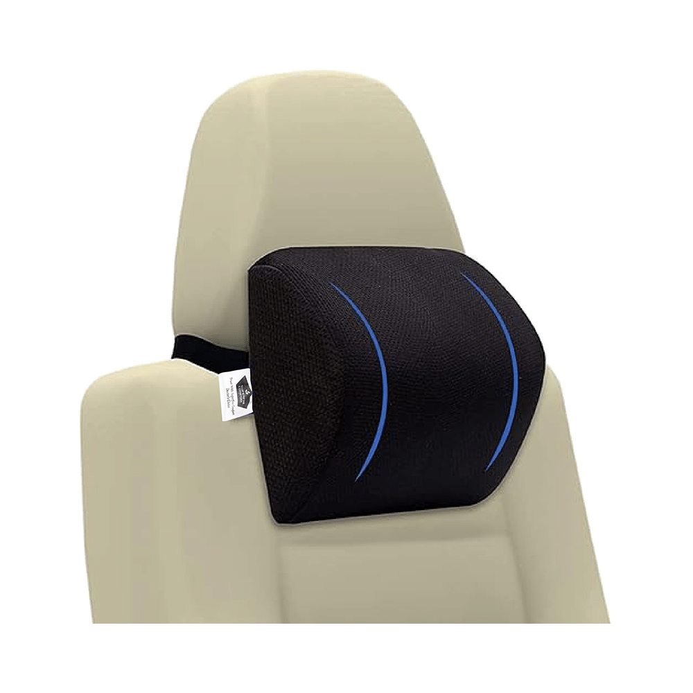 Superfine Comfort Memory Foam Car Neck & Shoulders Support & Pain Relief Pillow Black - Image 1