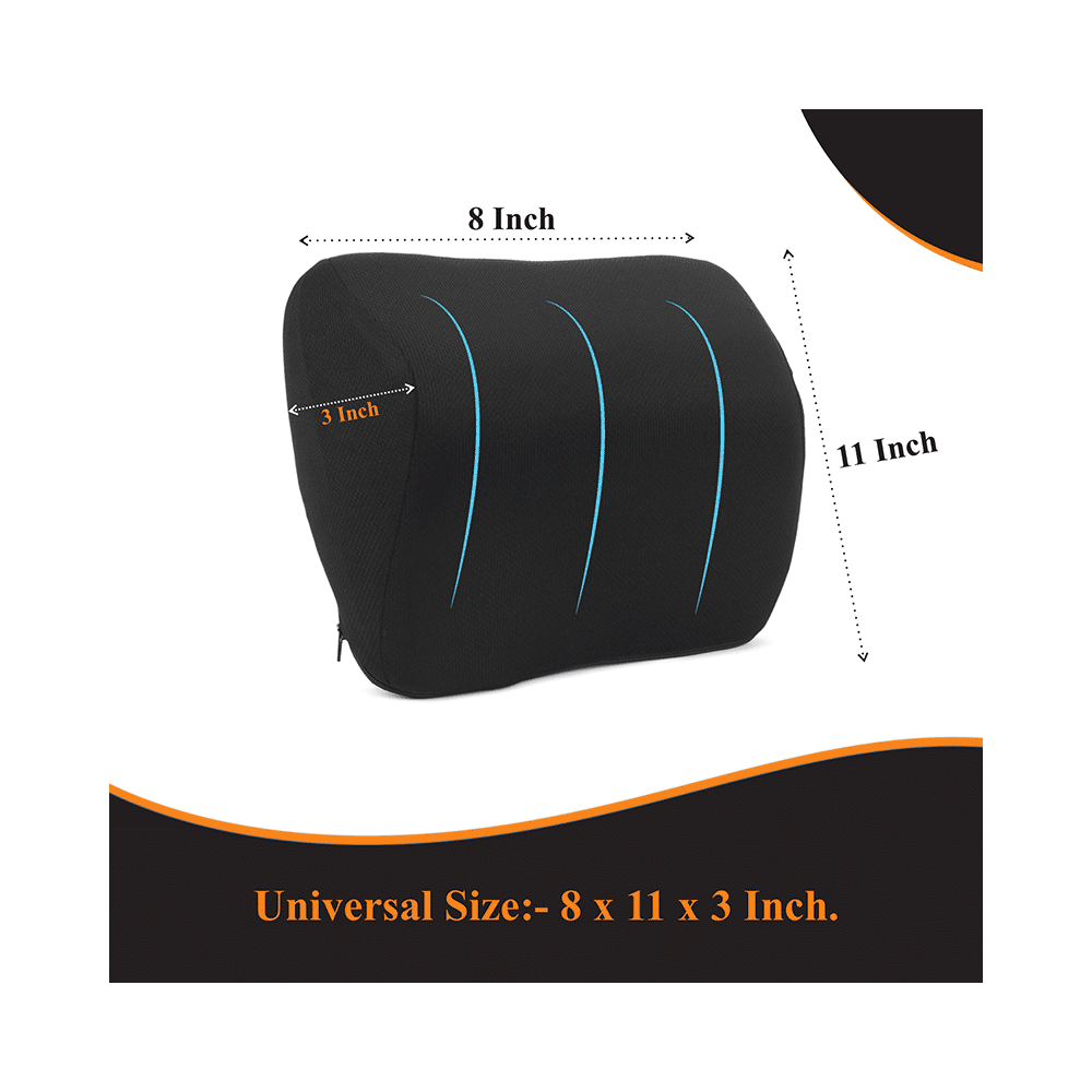 Superfine Comfort Memory Foam Car Neck & Shoulders Support & Pain Relief Pillow Black - Image 5