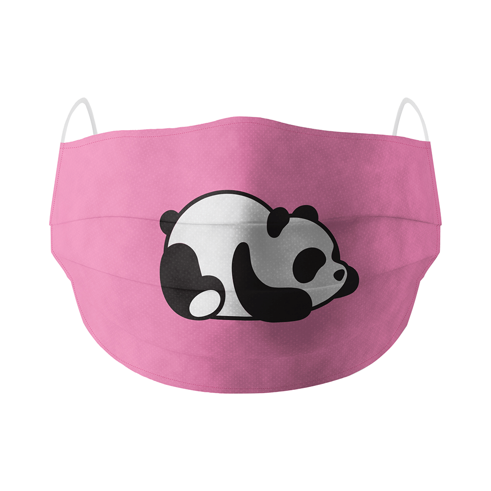 Soxytoes Cotton Face Mask Free Size Pink Lazy Panda - Image 1