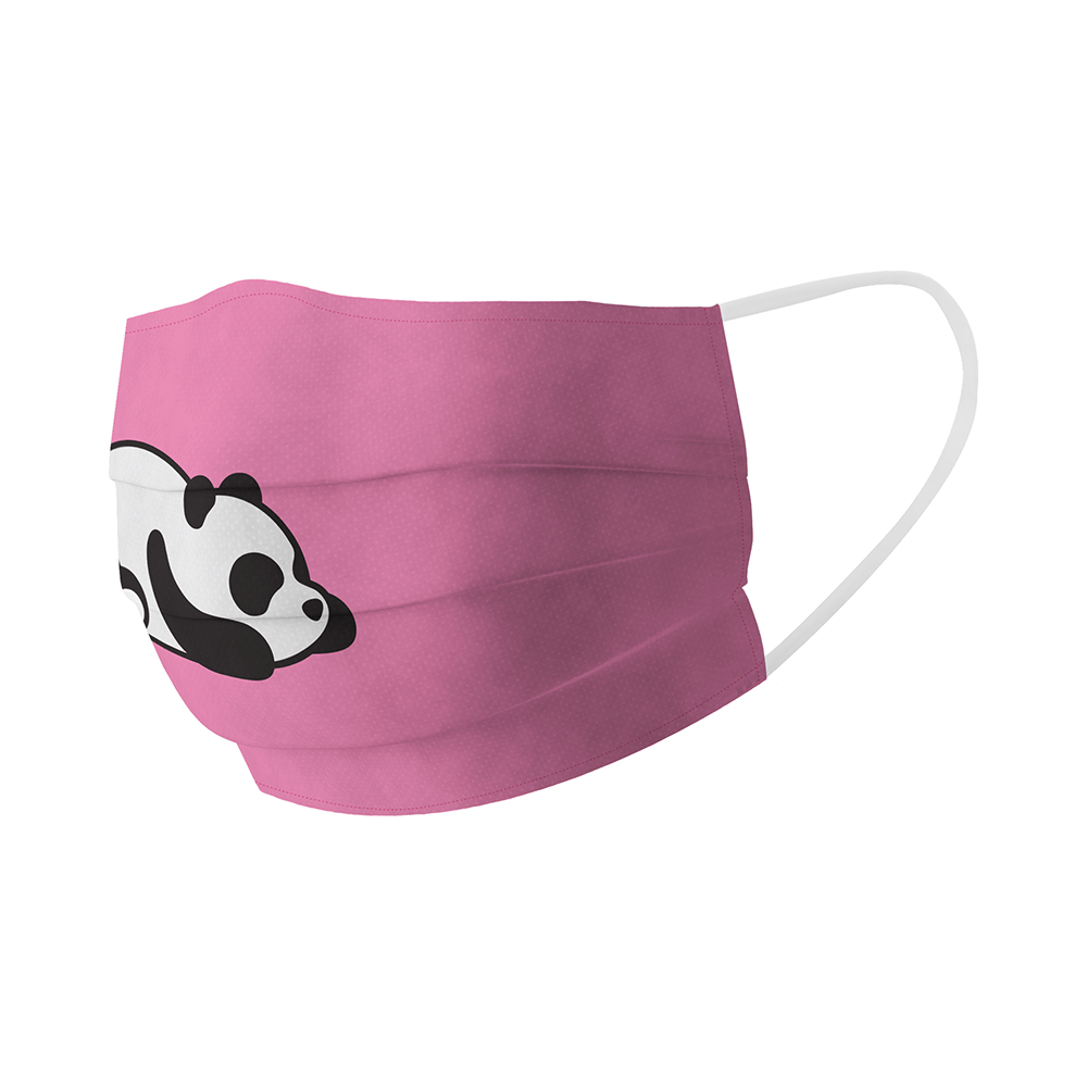 Soxytoes Cotton Face Mask Free Size Pink Lazy Panda - Image 2