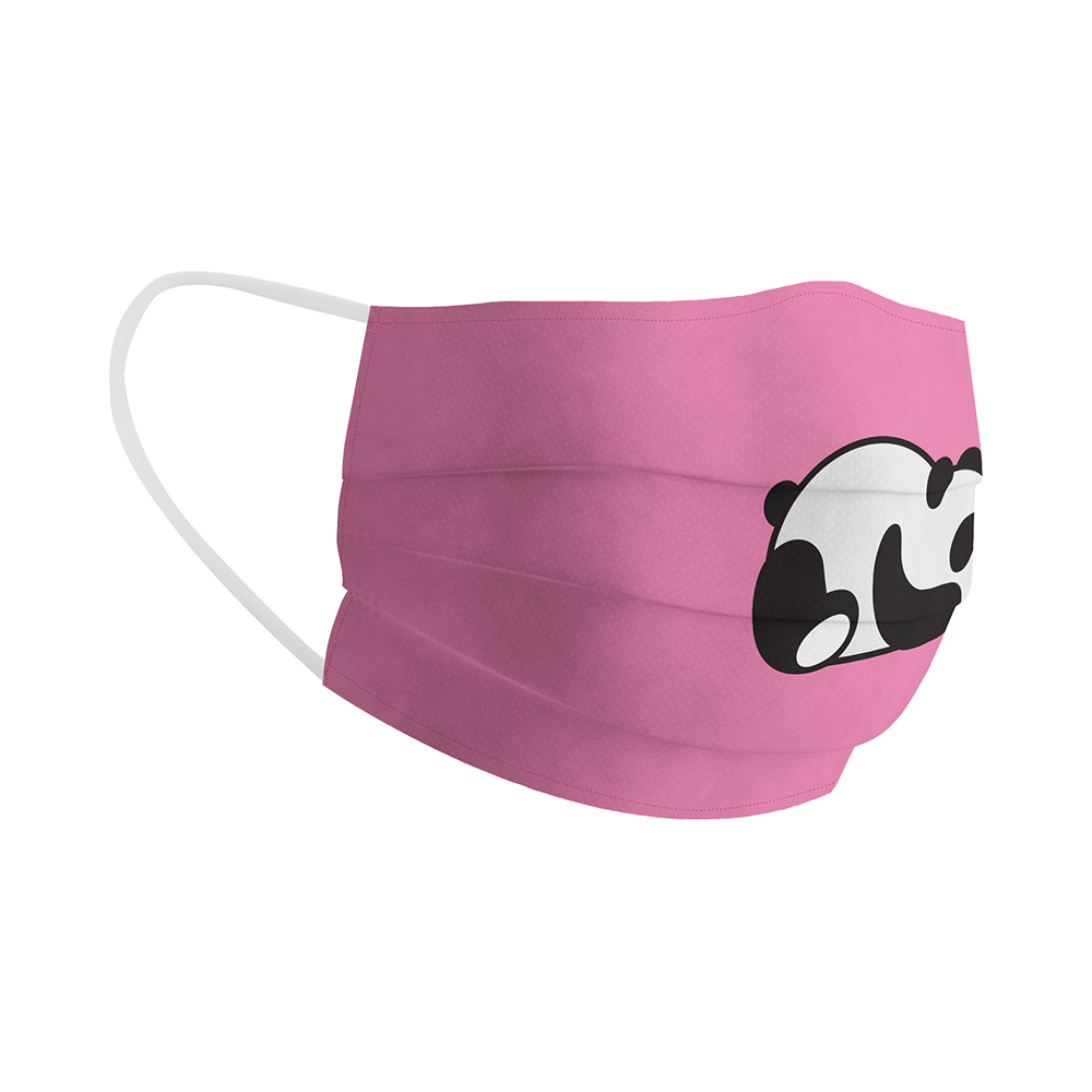 Soxytoes Cotton Face Mask Free Size Pink Lazy Panda - Image 3