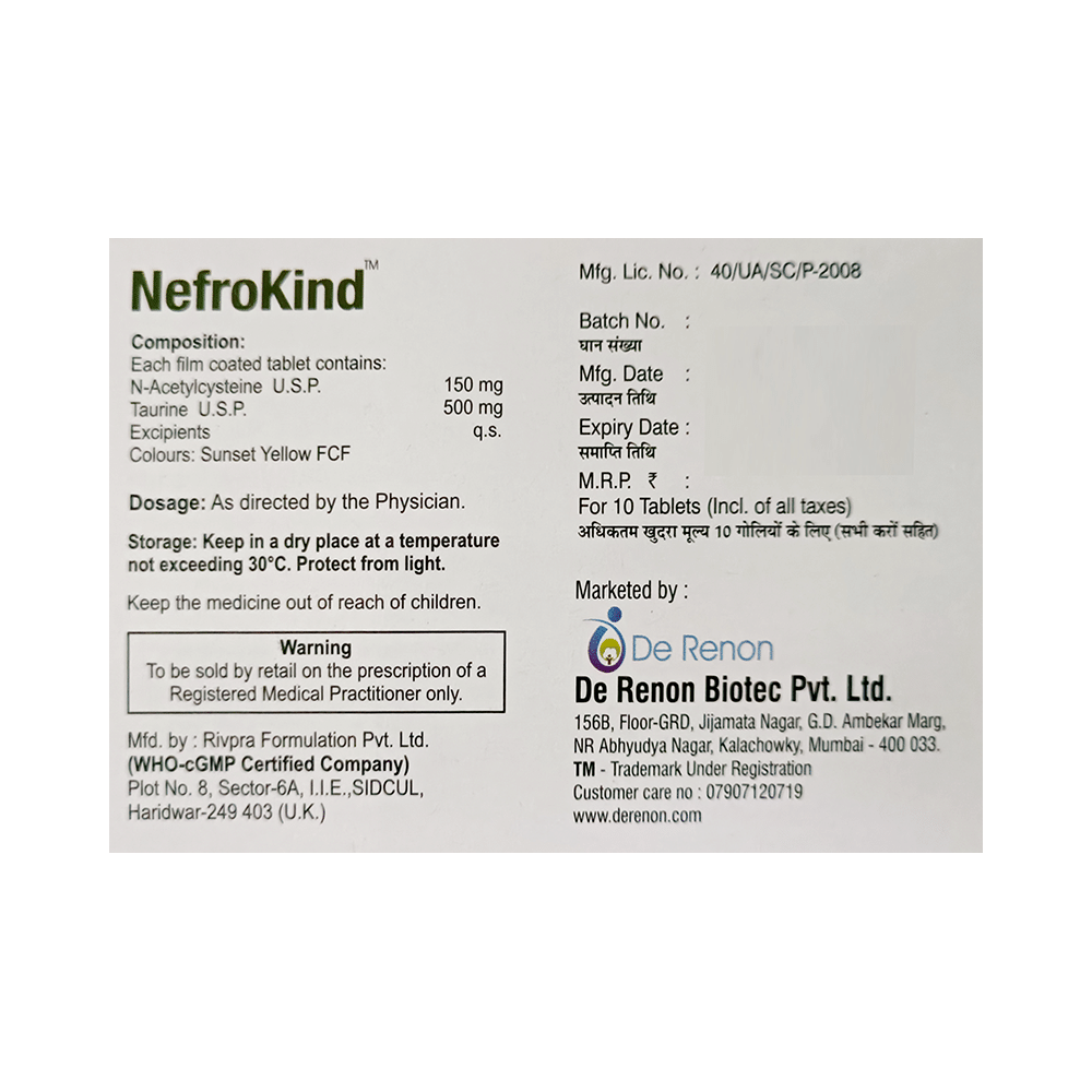 Farmko Rates Nefrokind Tablet | India's fastest medicine delivery in just 30-minutes ...