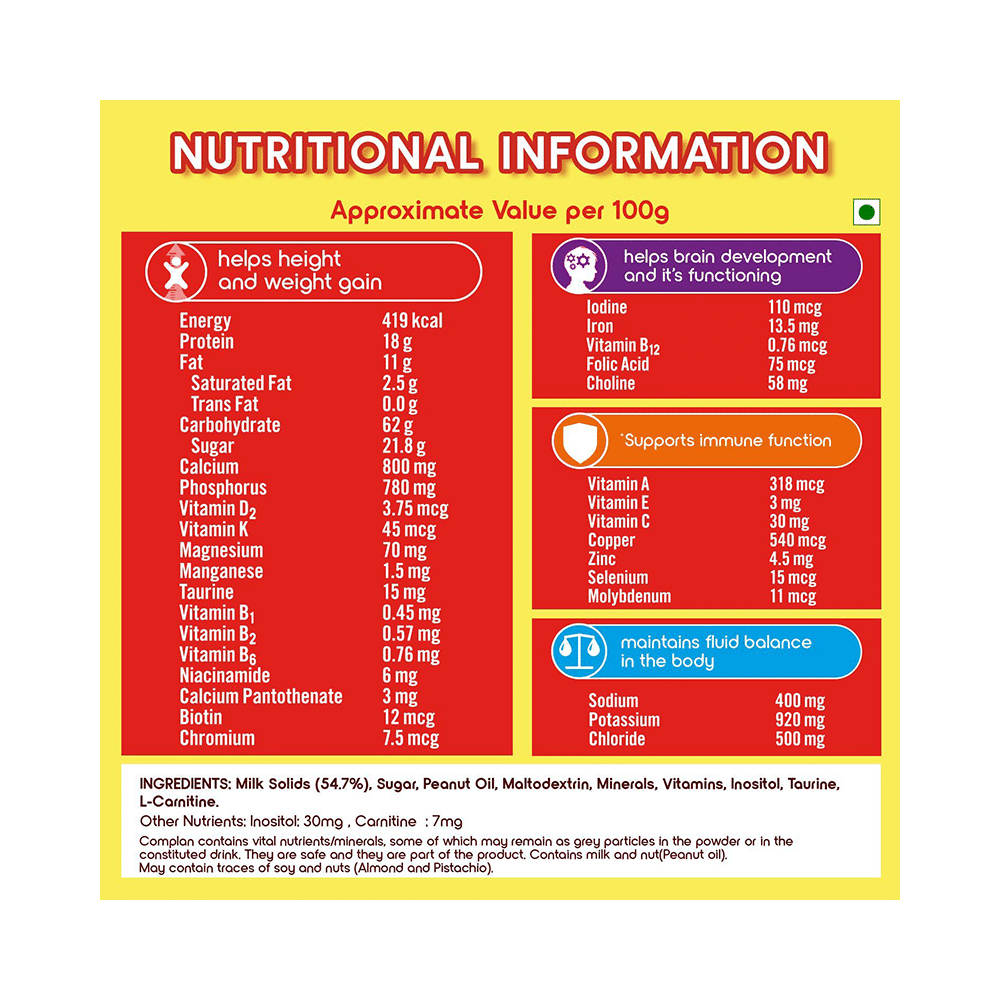 Complan Nutrition Drink Powder for Children | Nutrition Drink for Kids with Protein & 34 Vital Nutrients | Creamy Classic - Image 4