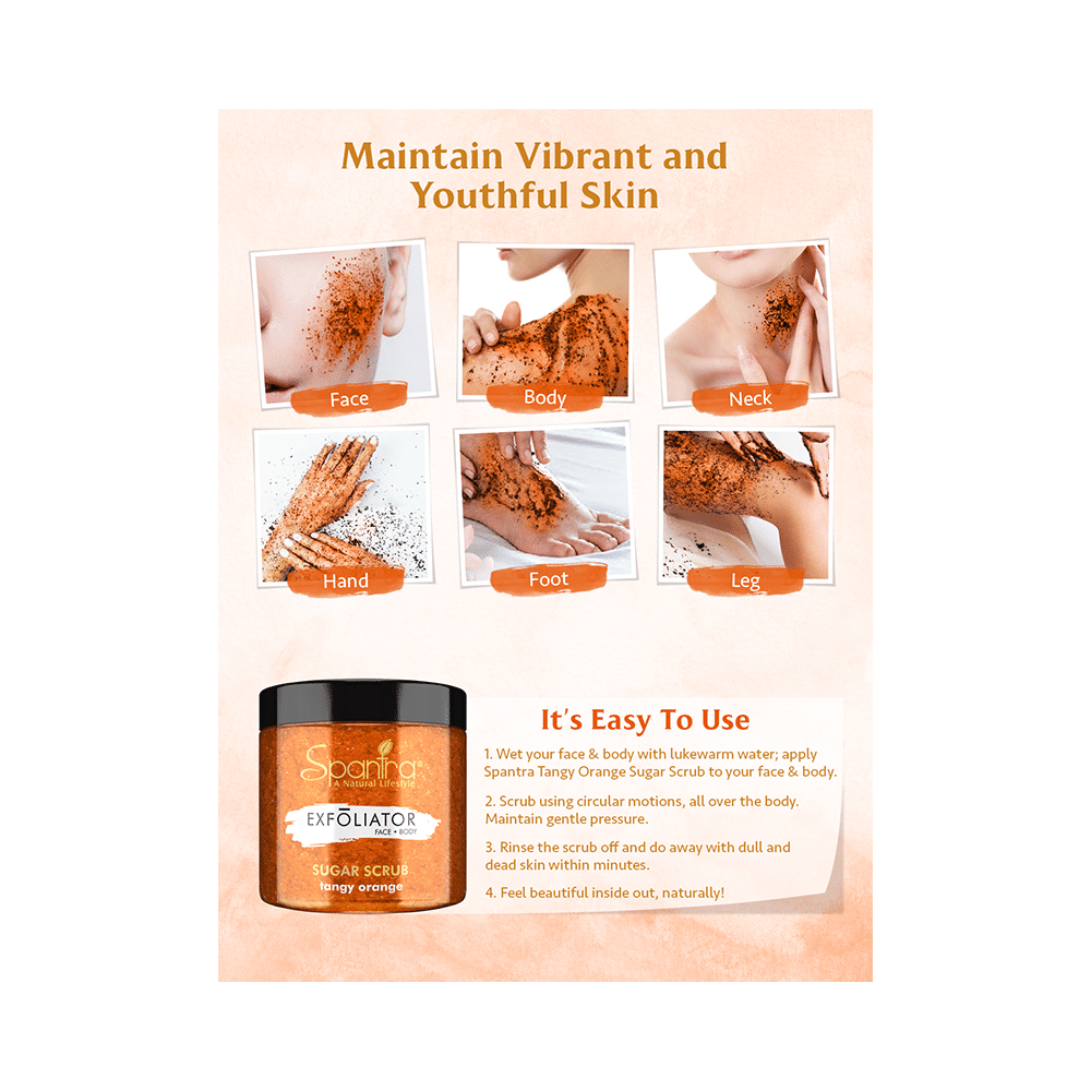 Spantra Exfoliator Sugar Scrub Tangy Orange - Image 4