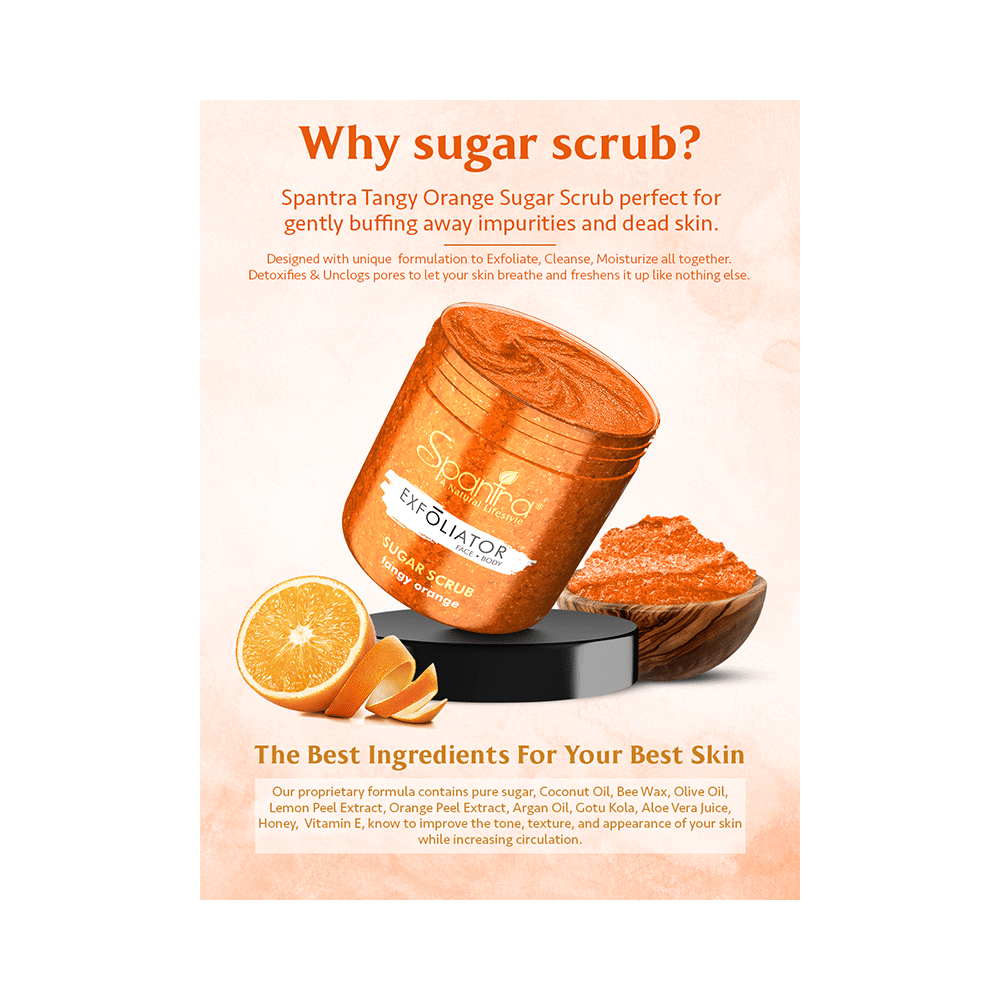 Spantra Exfoliator Sugar Scrub Tangy Orange - Image 3