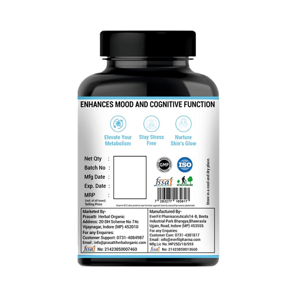 Prasatti Herbal Organic Vitamin B12 Vegetarian Capsule - Image 3