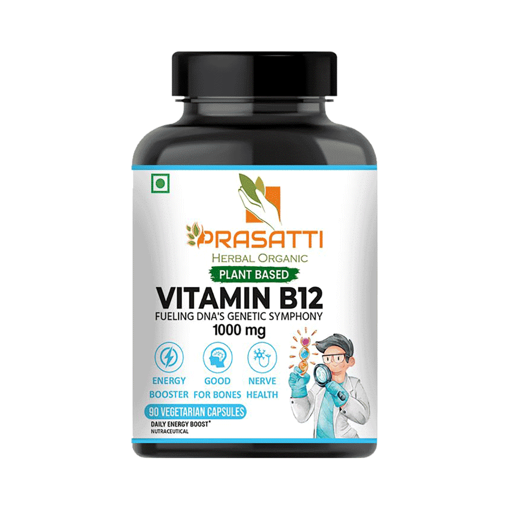 Prasatti Herbal Organic Vitamin B12 Vegetarian Capsule - Image 1