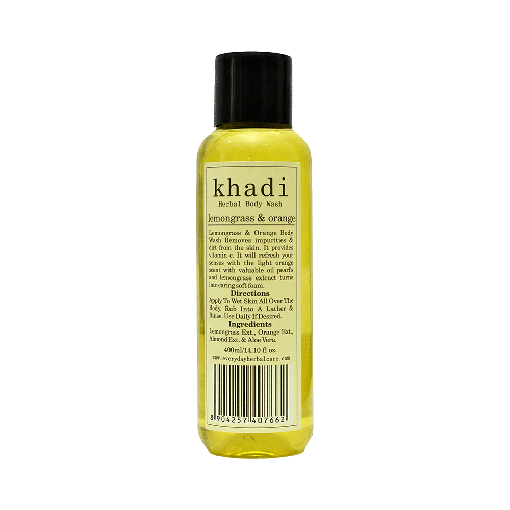 Khadi Herbal Body Wash Orange and Lemongrass - Image 1