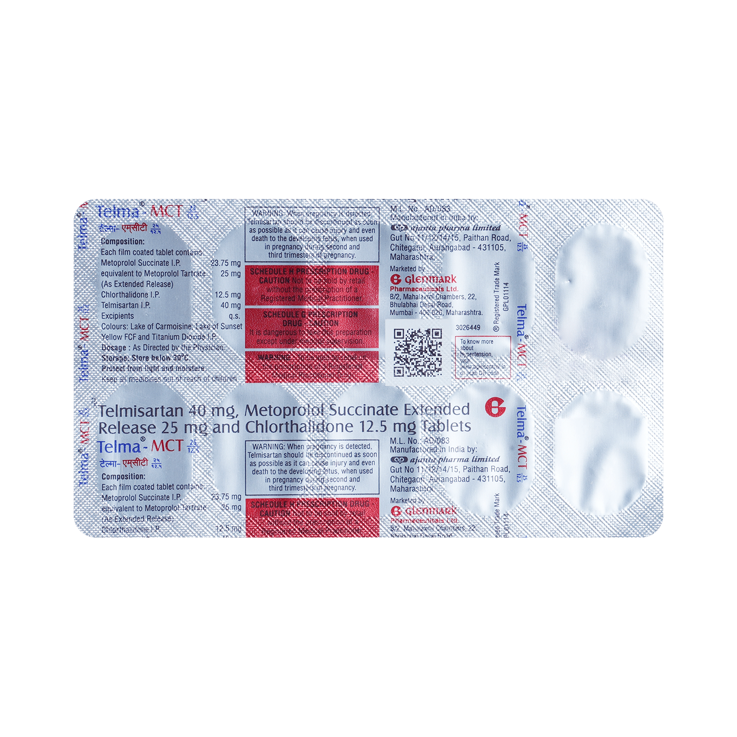 Telma-MCT 25/12.5 Tablet ER - Image 5