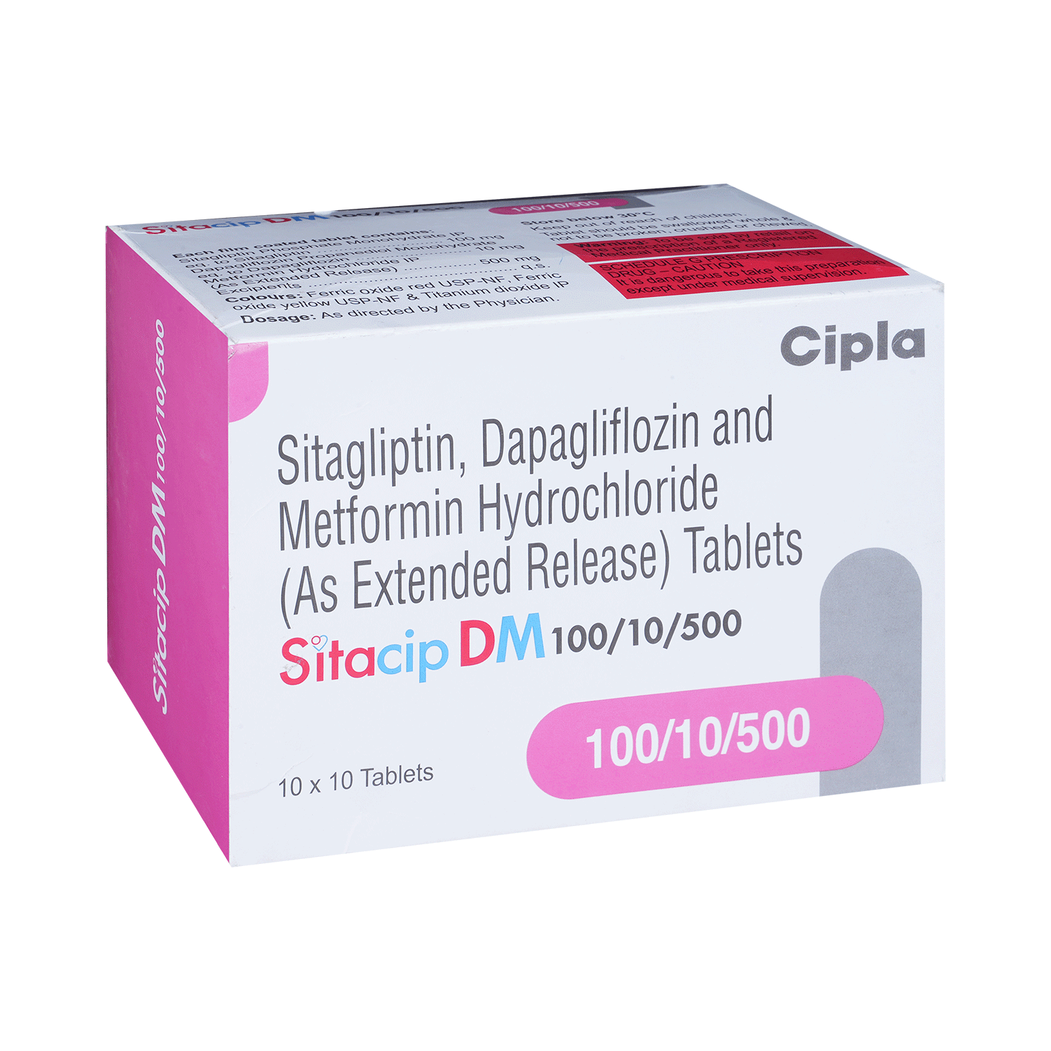 Sitacip DM 10mg/500mg/100mg Tablet - Image 2
