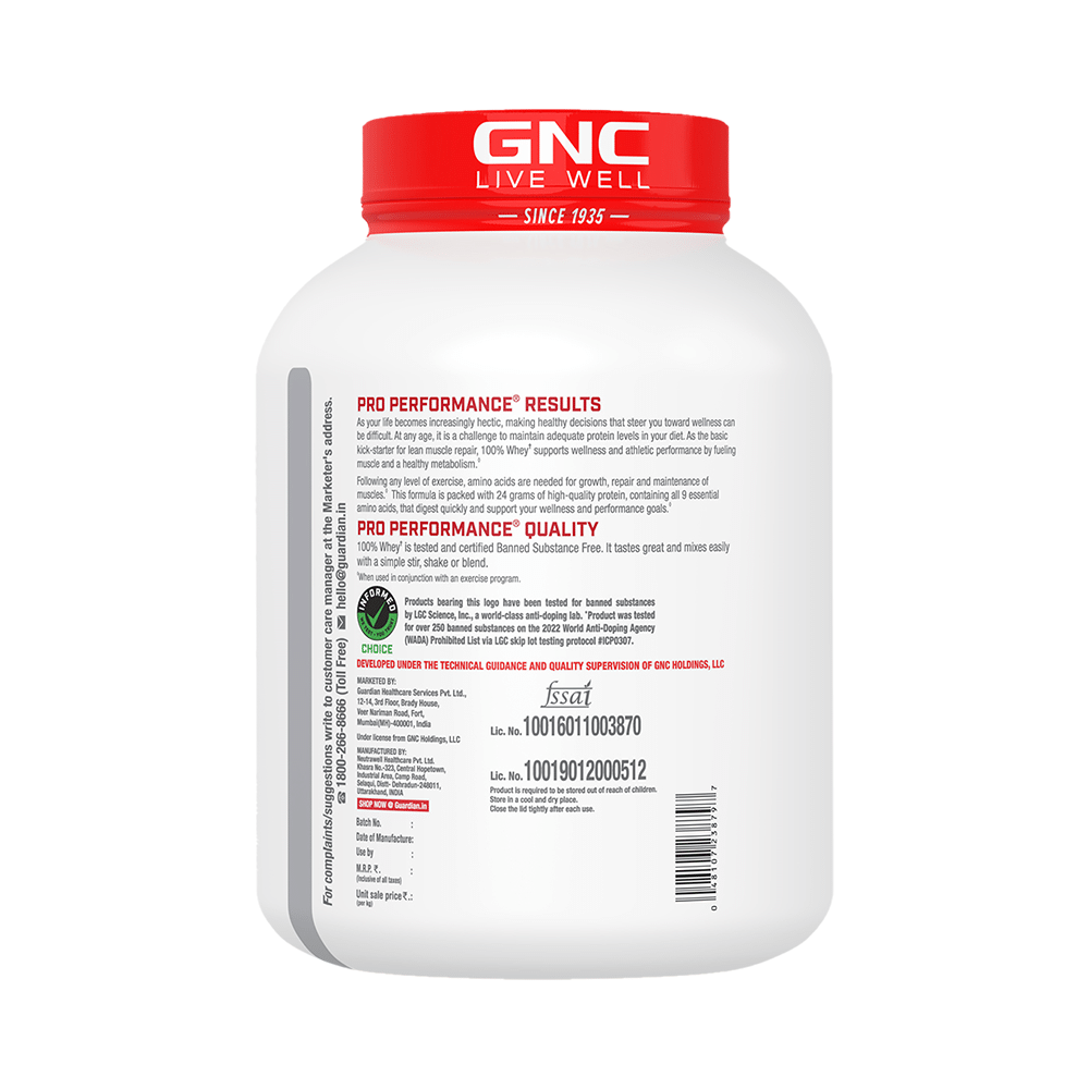 GNC Pro Performance 100% Whey Protein |  With Digestive Enzymes & Electrolytes | For Metabolism & Lean Muscles Recovery | Flavour Powder Chocolate Fudge - Image 12